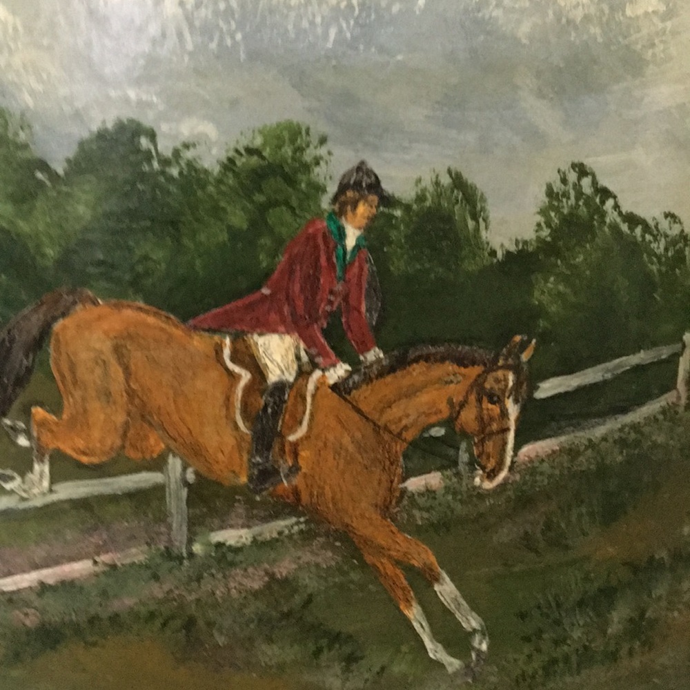 Vintage Folk Art box had painted signed by artist DL, Frenchtown, NJ early 80s. - Picture 14 of 16